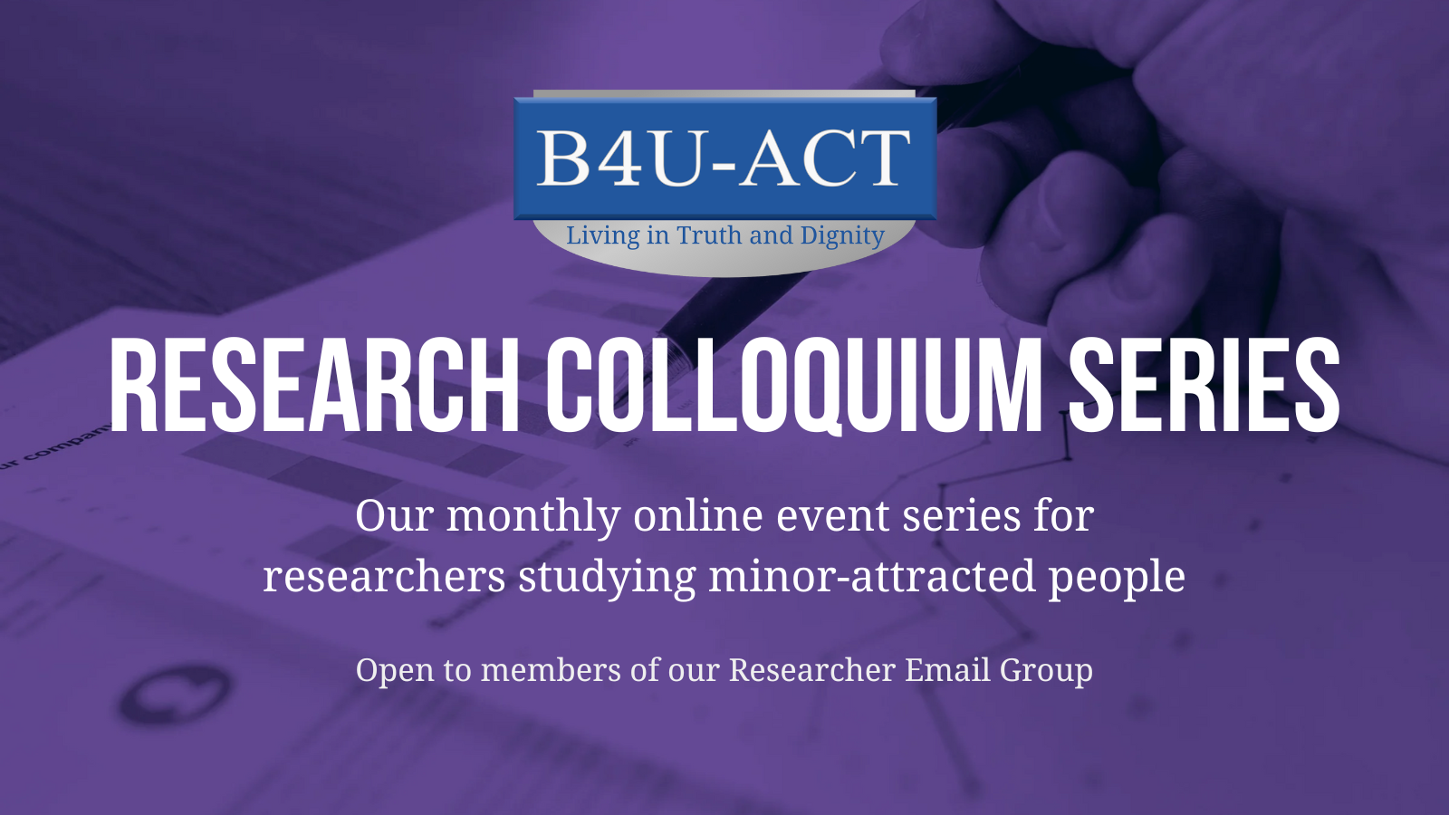 Research colloquium series b4u act